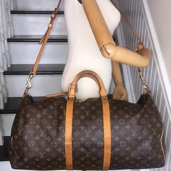 LOUIS VUITTON Monogram LV 55 Keepall Bandolier Strap Luggage Tag Lock Key SD844 - Picture 17 of 17